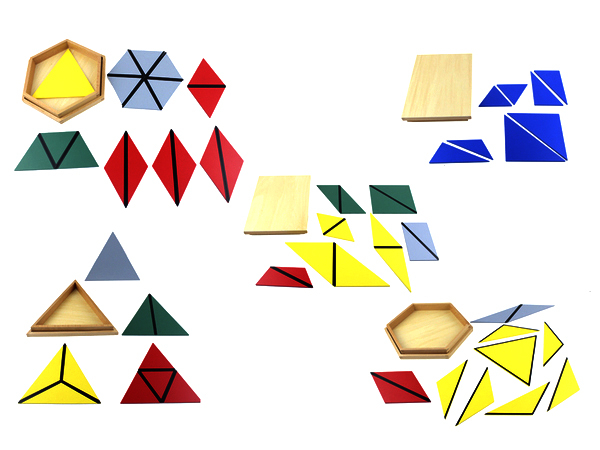 Triángulos constructores Montessori
