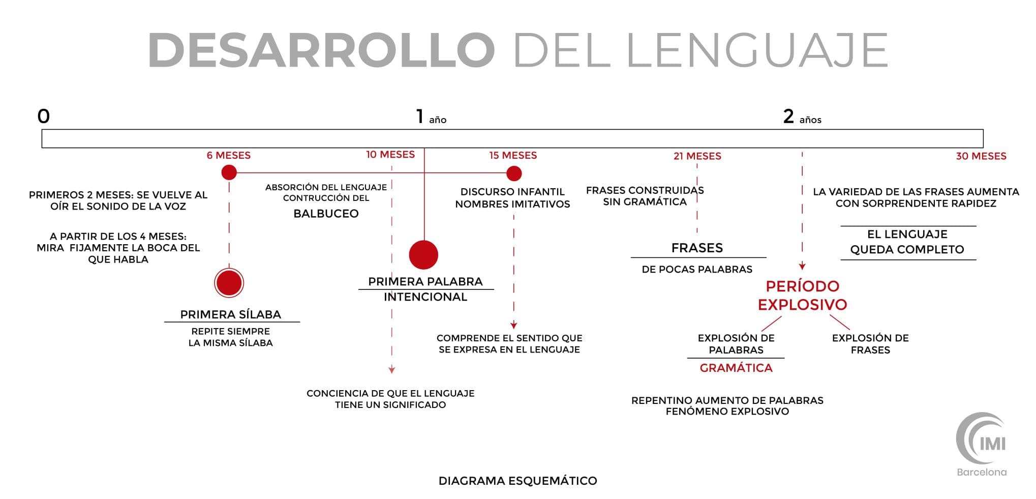 Diagrama del desarrollo del lenguaje