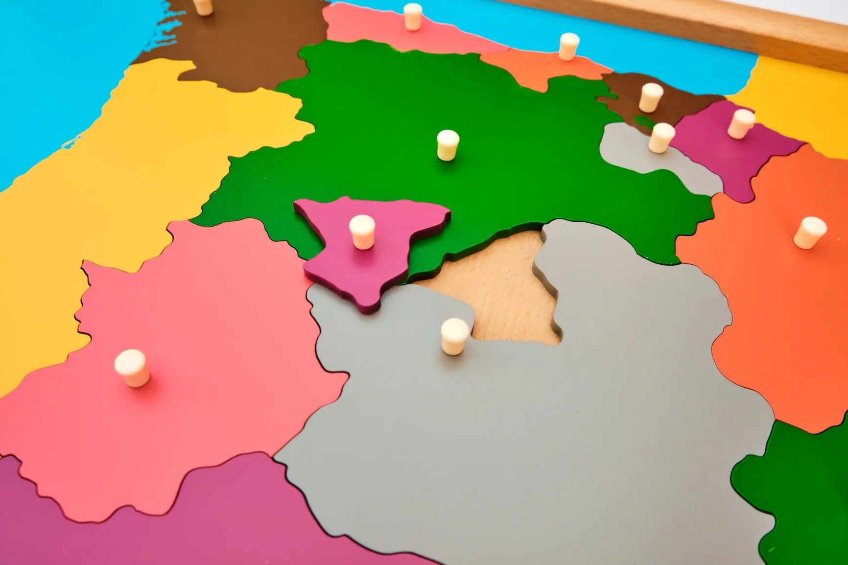 mapa montessori españa para clase de geografía ciencias